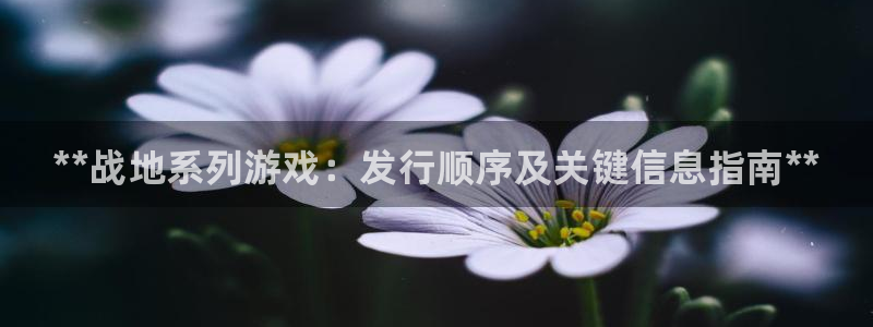 门徒娱乐官网首页下载：**战地系列游戏：发行顺序及关键信息指南**