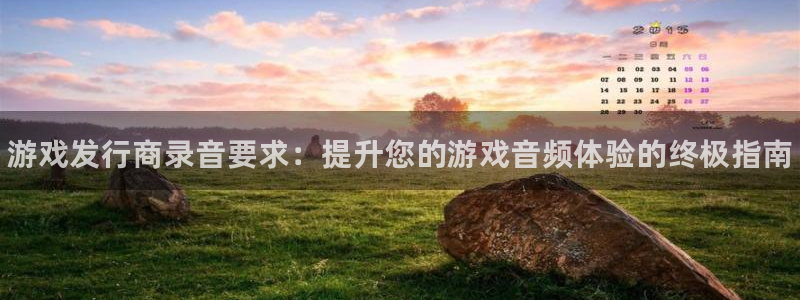 门徒娱乐是什么意思啊：游戏发行商录音要求：提升您的游戏音频体验的终极指南